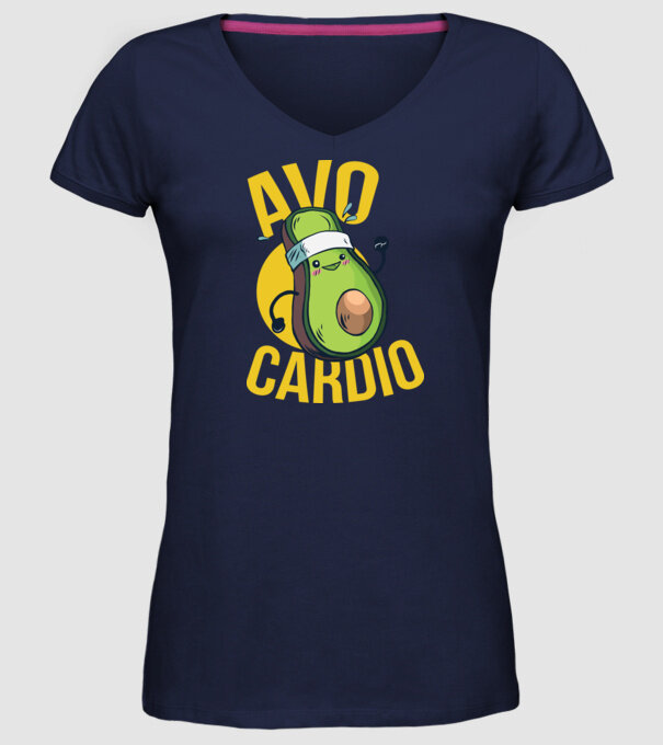 Avo Cardio Antrenament Avocado model albastru închis pe tricou