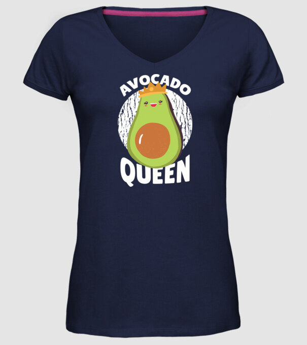 Avocado Queen Regina Avocado model albastru închis pe tricou
