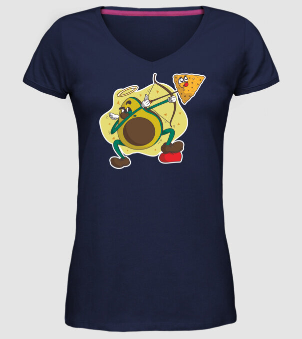 Dragoste de Avocado model albastru închis pe tricou