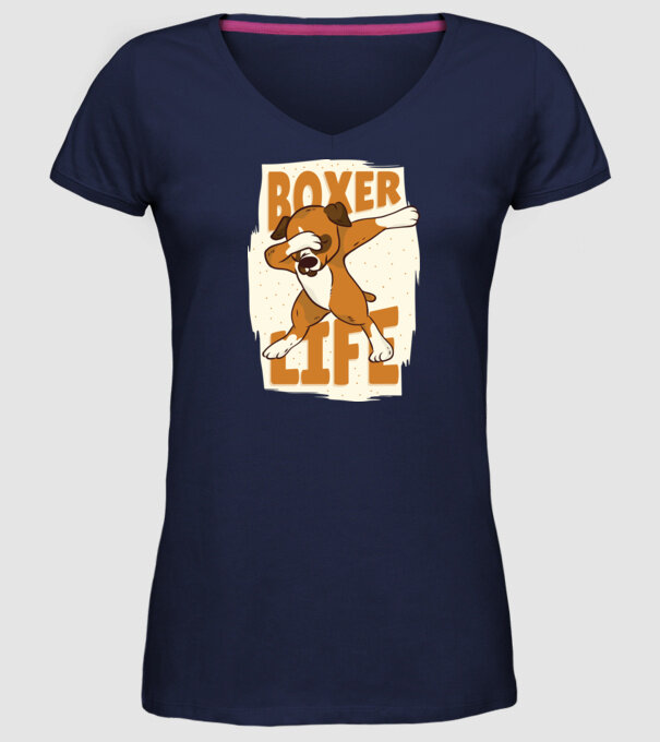Boxer Life DAB model albastru închis pe tricou