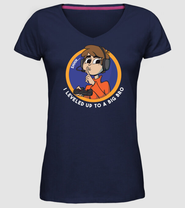 Gamer Frate mai mare model albastru închis pe tricou