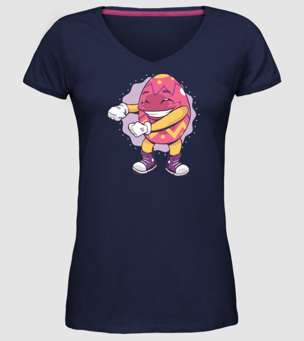 Ouă de Paște DAB model albastru închis pe tricou