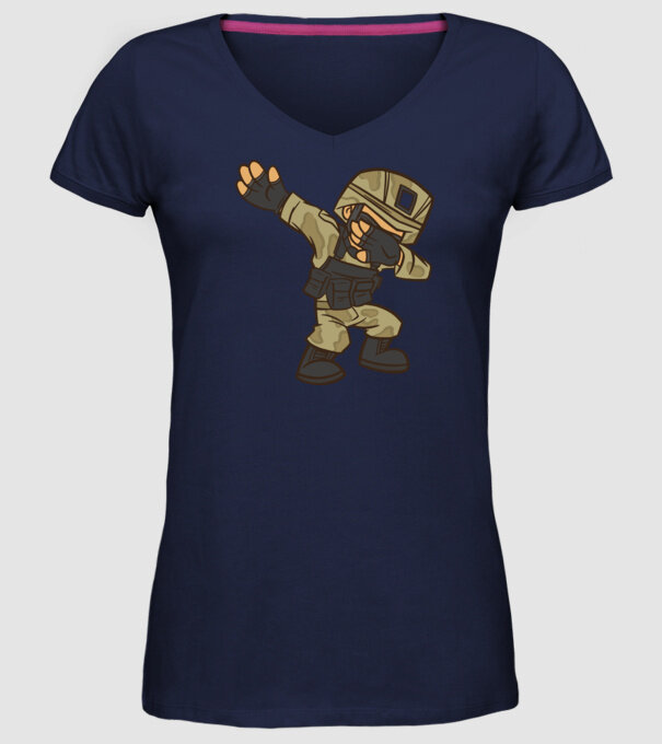 Soldat DAB model albastru închis pe tricou