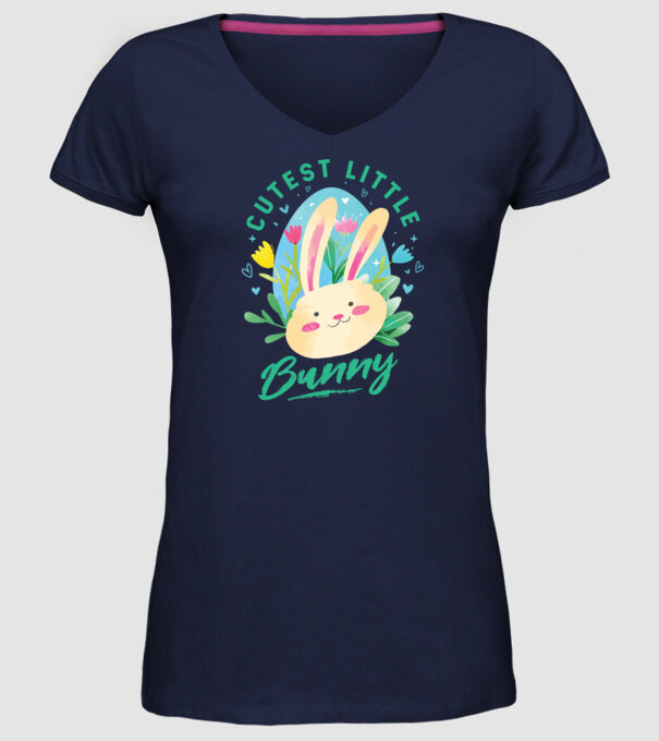 Cel mai dulce iepuraș model albastru închis pe tricou