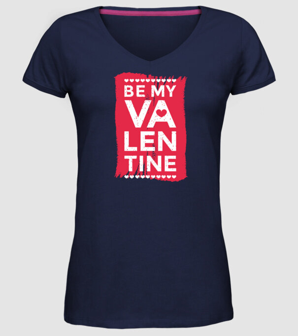 'Fii dragostea mea Tricou drăguț pentru Valentine''s Day' model albastru închis pe tricou