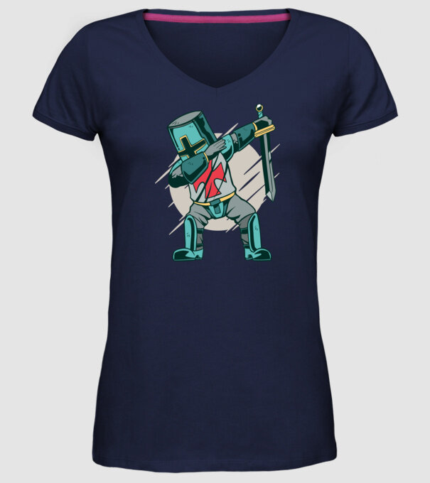 Cavaler DAB model albastru închis pe tricou