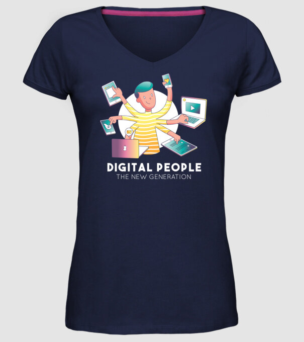 Oamenii multitasking sunt generația viitoare model albastru închis pe tricou