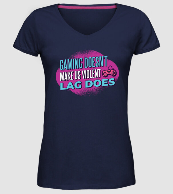 Nu jocul te face agresiv, ci LAG-ul model albastru închis pe tricou