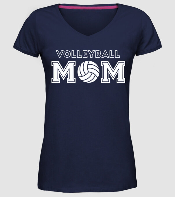 Mamă voleibalistă model albastru închis pe tricou