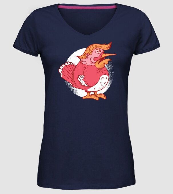 Trump curcan tricou amuzant model albastru închis pe tricou