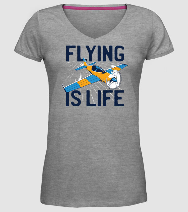 Zborul este viață model gri pe tricou