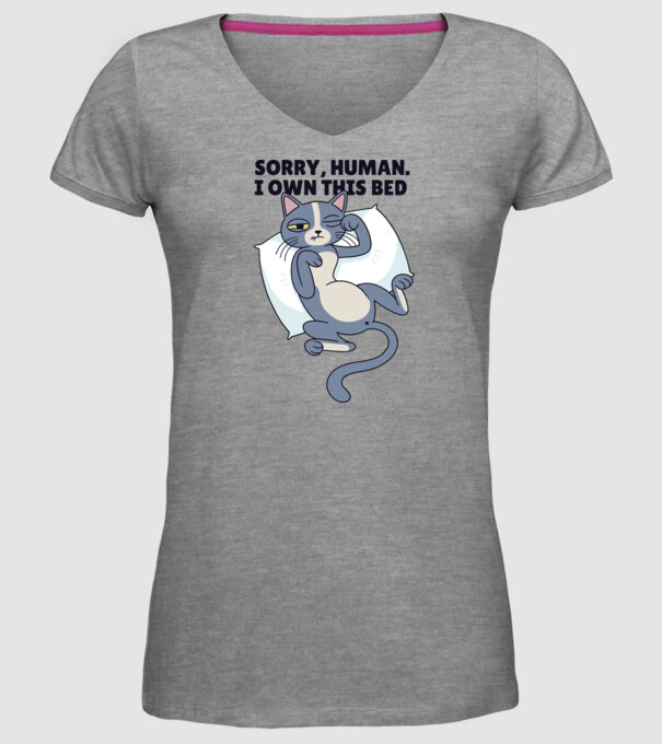 Pisică somnoroasă, Scuze, patul e al meu model gri pe tricou