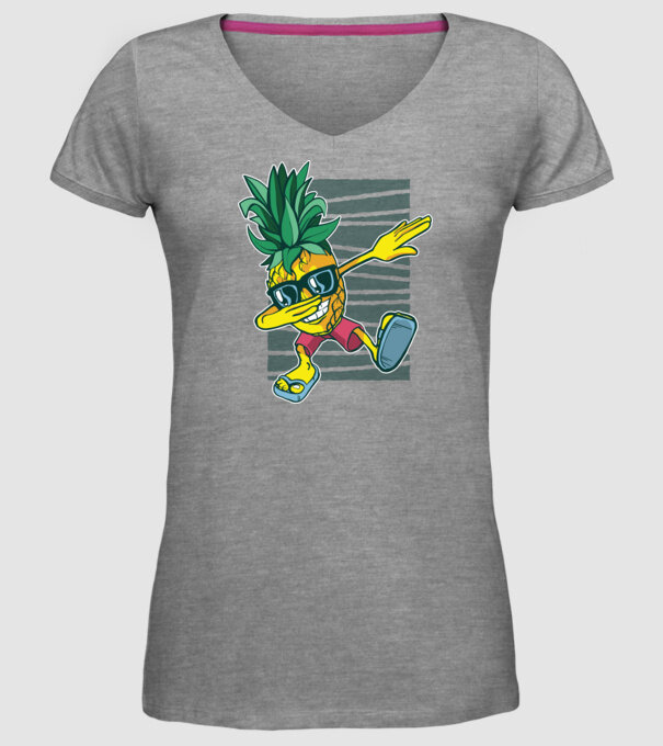 Ananas DAB dans model gri pe tricou