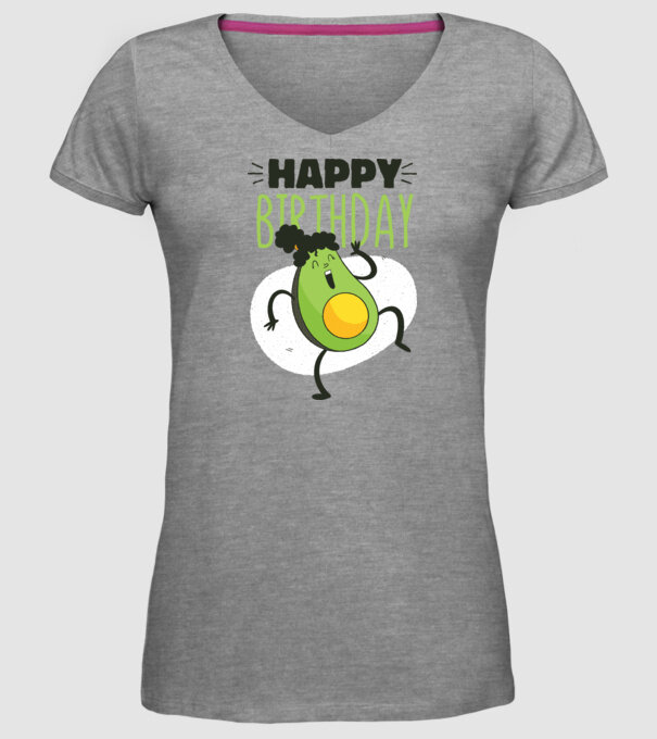 Avocado La mulți ani model gri pe tricou