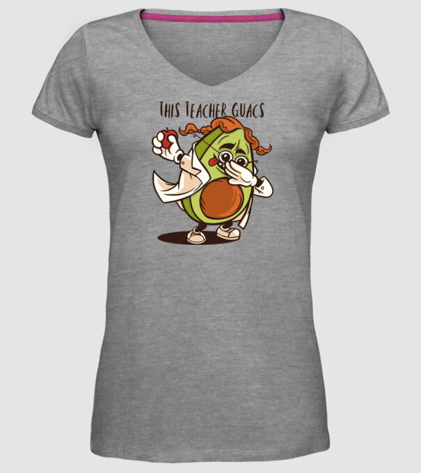 Profesor Avocado DAB model gri pe tricou