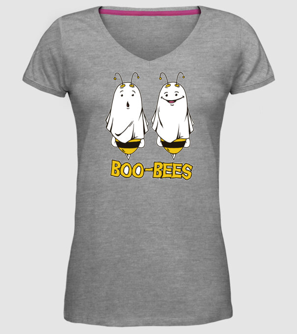 Boo Bees - Albine fantomă Halloween model gri pe tricou