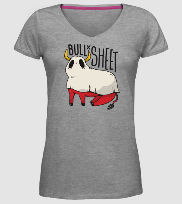 Bull sheet model gri pe tricou
