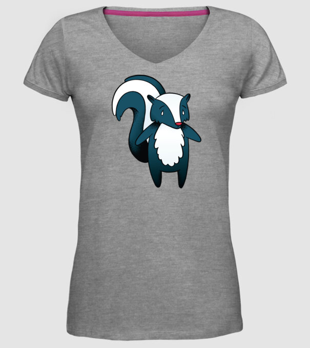 Bursuc puturos model gri pe tricou
