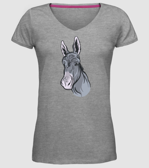 Măgăruș model gri pe tricou