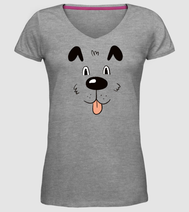 Cap Câine drăguț model gri pe tricou
