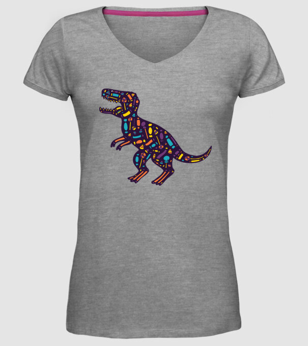 Dino bomboane model gri pe tricou