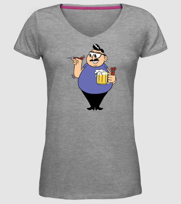 Jucător de darts model gri pe tricou