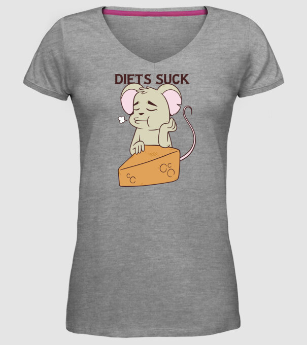 Șoricel diet model gri pe tricou