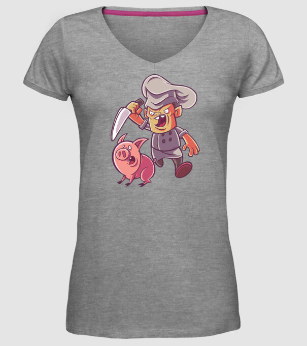 Sacrificare porc Măcelar model gri pe tricou