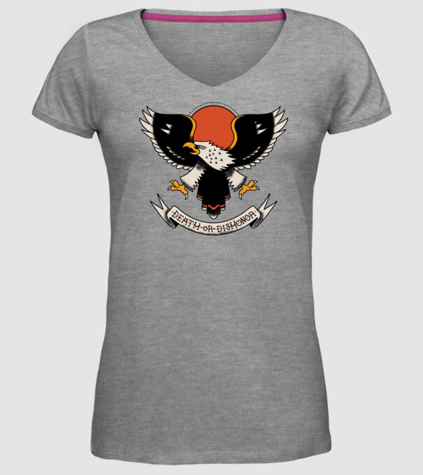 Eagle Tatuaj model gri pe tricou