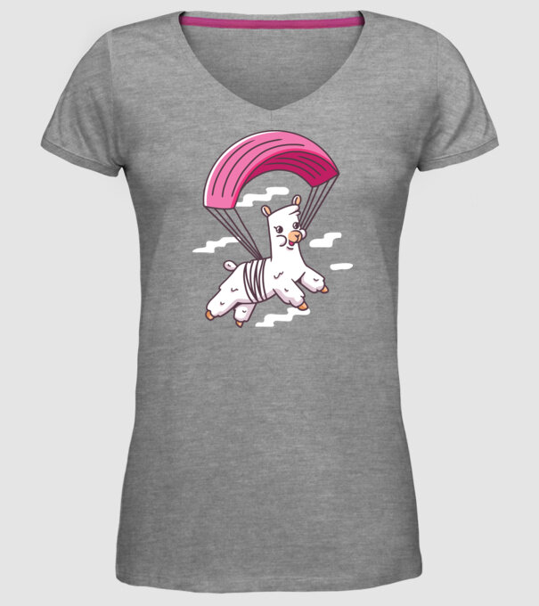 Alpaca parașutist model gri pe tricou