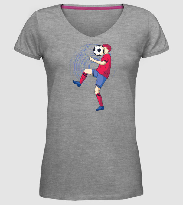 Fotbalist model gri pe tricou