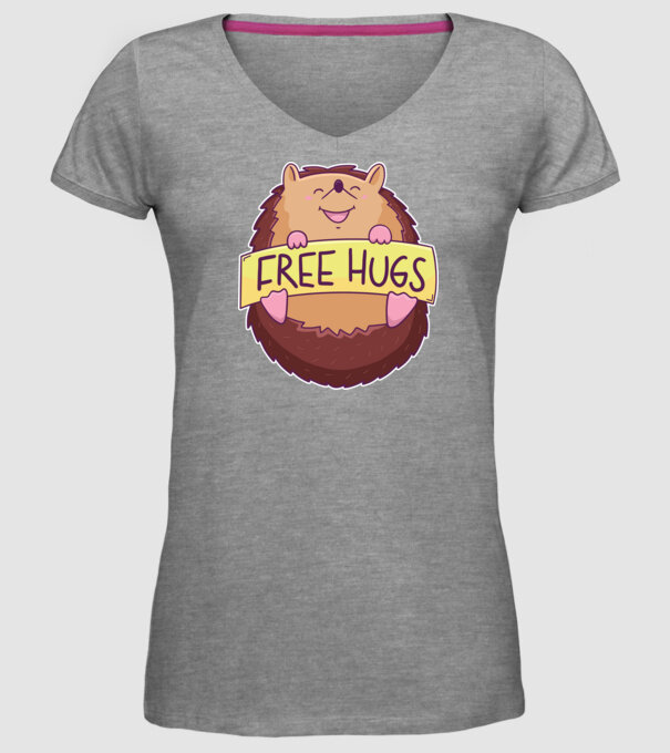 Free Hugs Arici model gri pe tricou