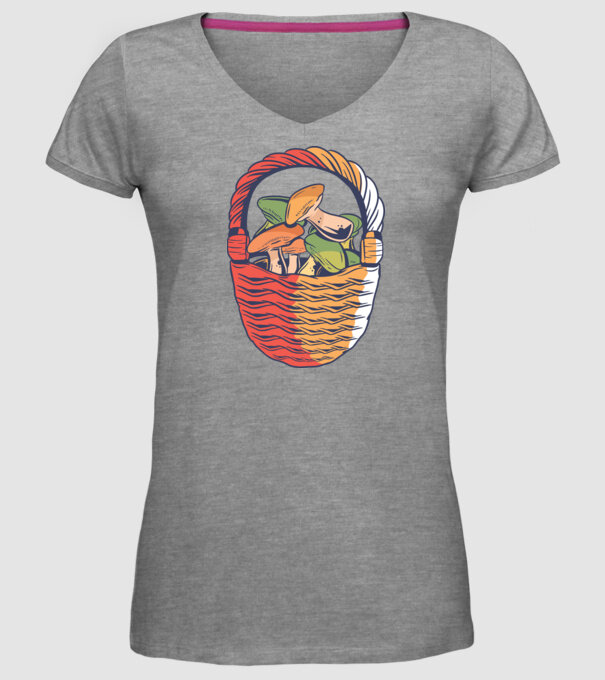 Ciuperci model gri pe tricou