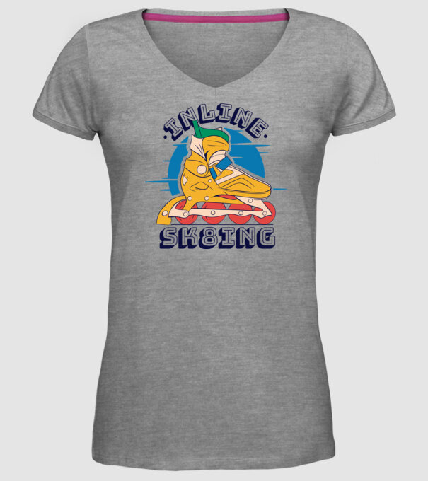 Skate Sk8 model gri pe tricou