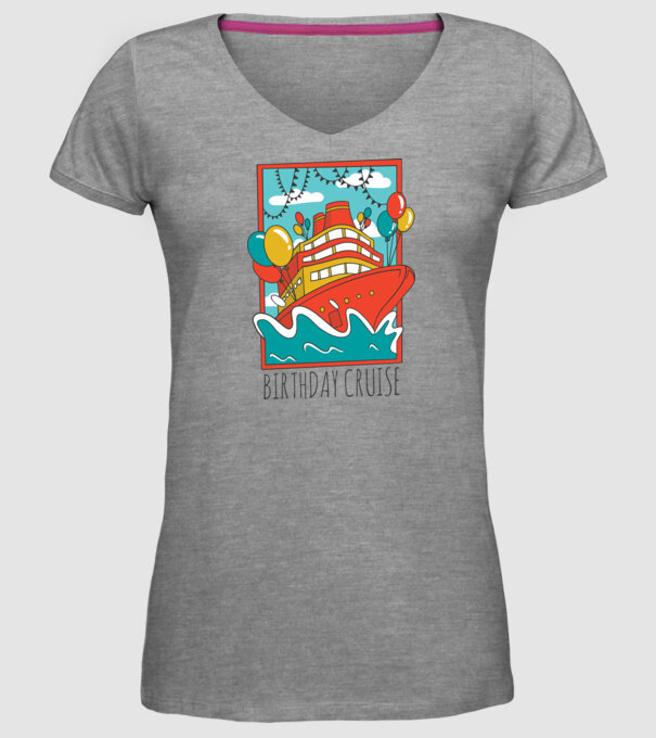 Croazieră model gri pe tricou