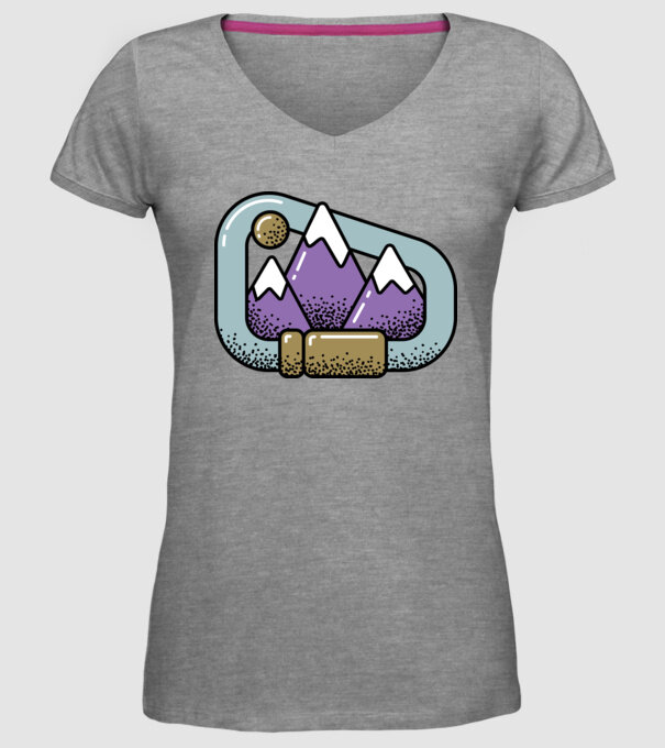 Carabină de alpinist model gri pe tricou