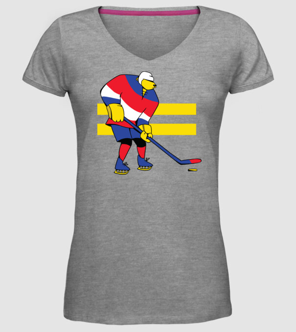 Urs hocheist model gri pe tricou