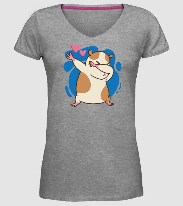 Hamster DAB model gri pe tricou