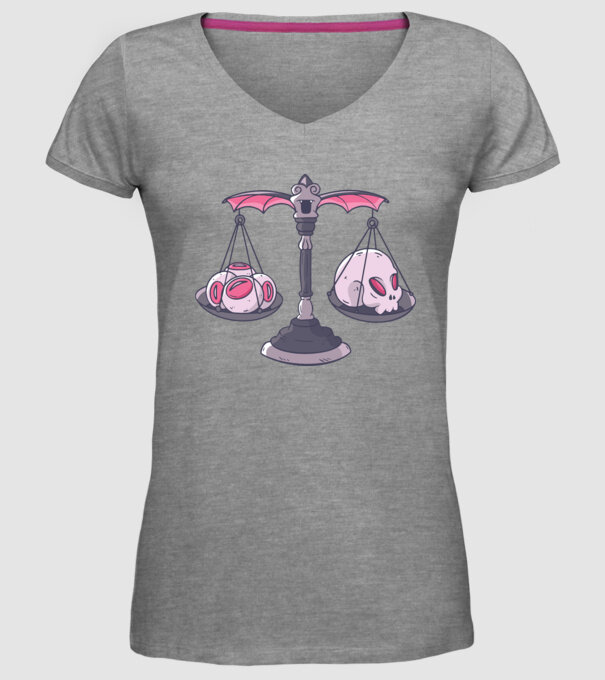 Balanță Horror model gri pe tricou