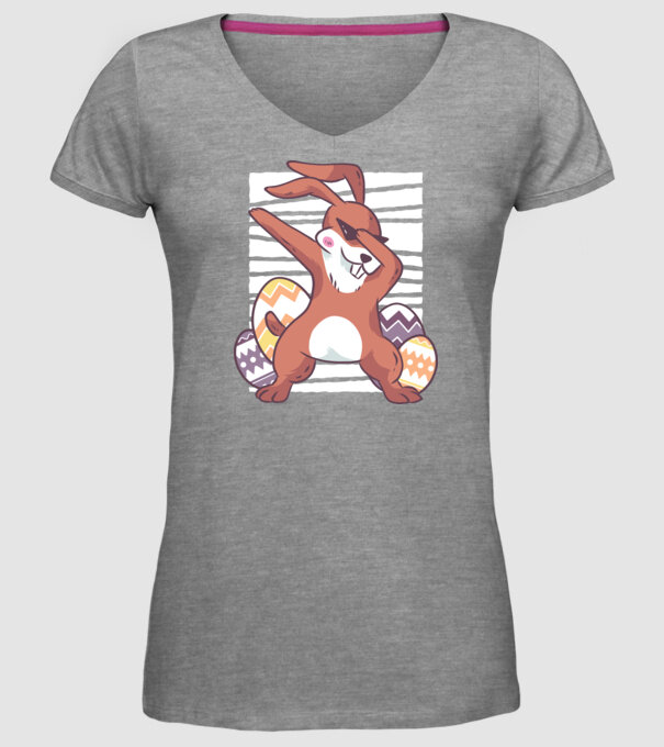 Iepure de Paște DAB model gri pe tricou