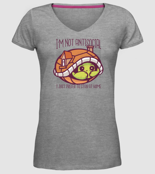 'I''m not antisocial, I just prefer to stay at home' model gri pe tricou
