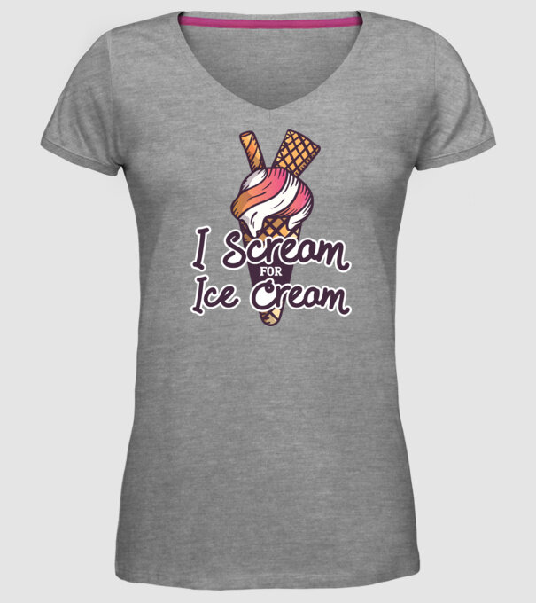 I Scream for Ice Cream model gri pe tricou