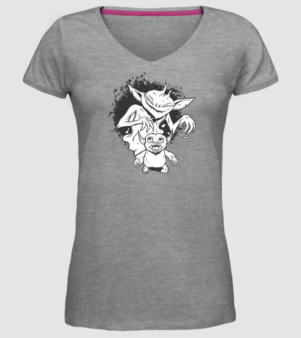 Umbră înfricoșătoare model gri pe tricou