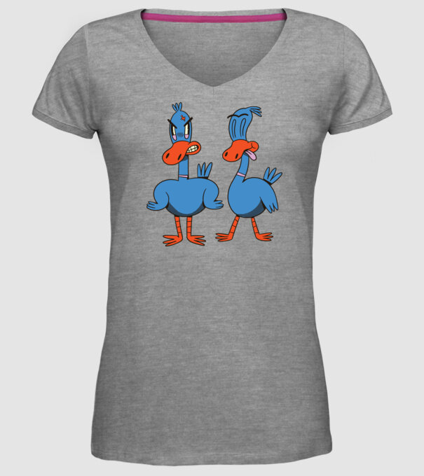 Rațe model gri pe tricou