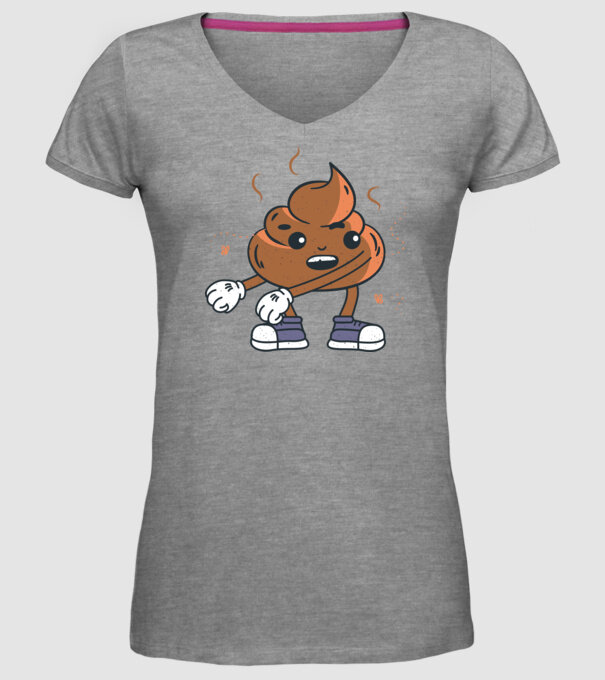 Căcat DAB model gri pe tricou