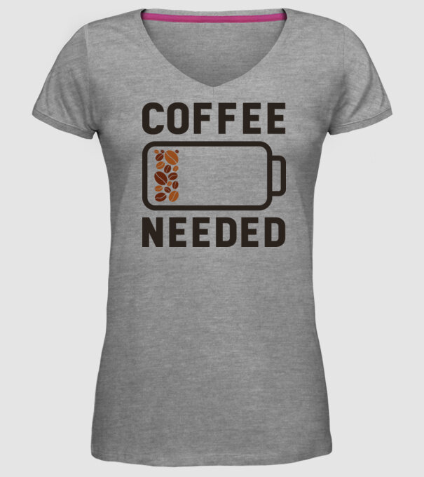 Am nevoie de cafea model gri pe tricou