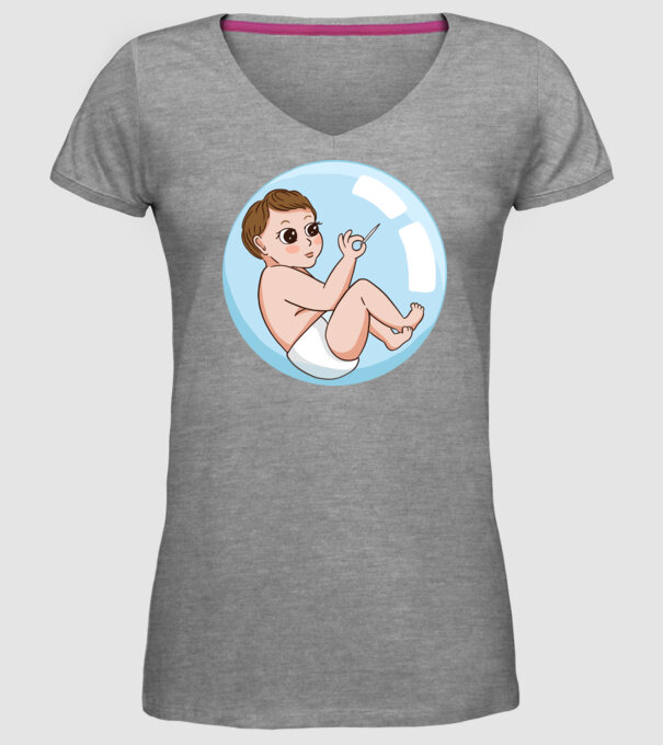 Bebeluș model gri pe tricou