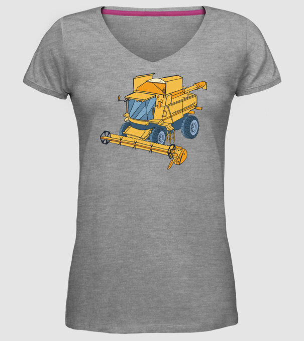 Combină agricolă model gri pe tricou