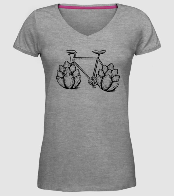 Bicicletă Hamei model gri pe tricou