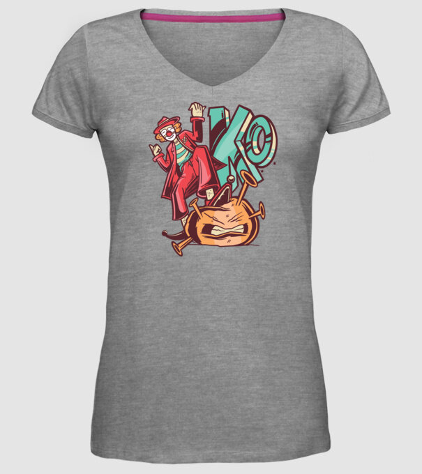 Coronavirus KO model gri pe tricou